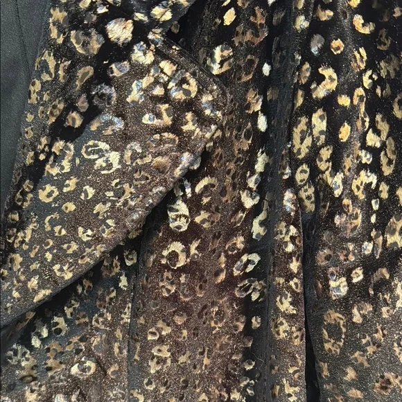 Leopard Print Cape Jacket 1X - Picture 4 of 4